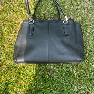 Coach Satchel Crossbody Black Pebbled Leather Authentic Handbag